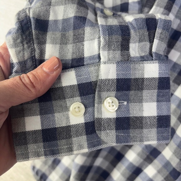 Banana Republic Mens XL Lightweight Flannel Gingham Button Down Shirt Preppy - Picture 8 of 8